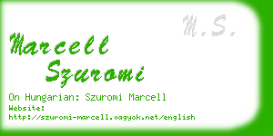 marcell szuromi business card